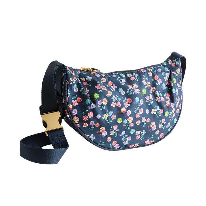 Female Sling Crossbody Marble Ditsy Navy
