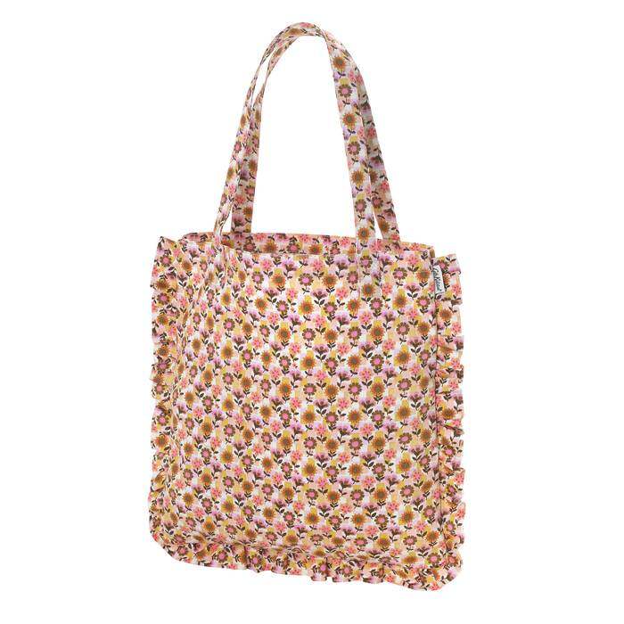 Frill Tote Retro Ditsy Pink/Yellow 1