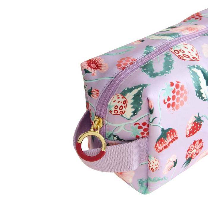 Female Travel Pouch Strawberry Garden Purple 1