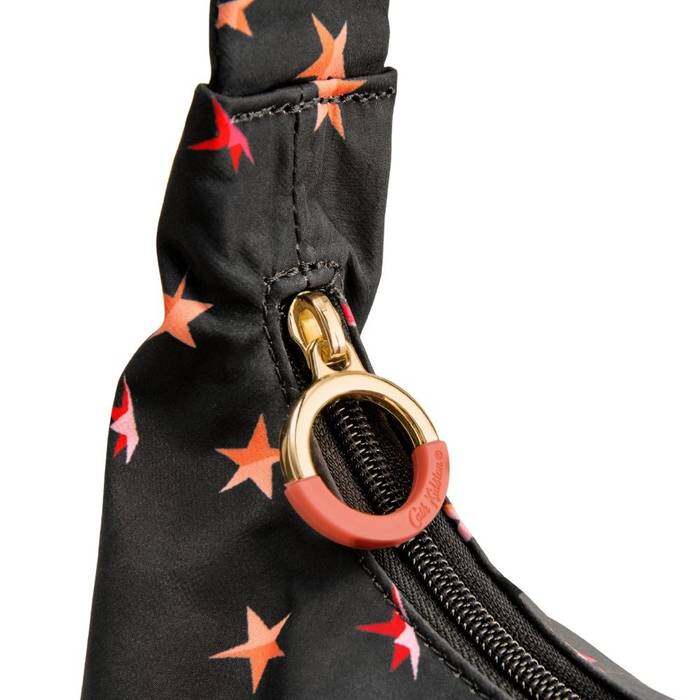 Female Medium Sling Crossbody Folding Star Black 1