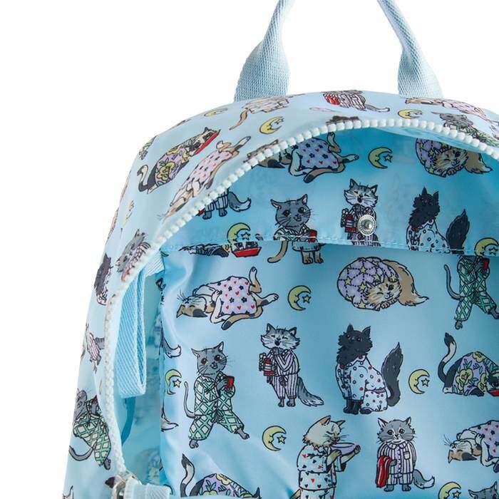 Female Foldaway Backpack Cats Pyjamas Blue 1