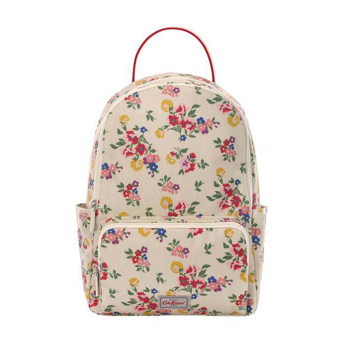 Pocket Backpack Summer Floral Warm Cream