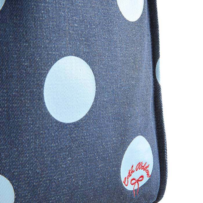 Female Large Bookbag Spot Print Denim 1