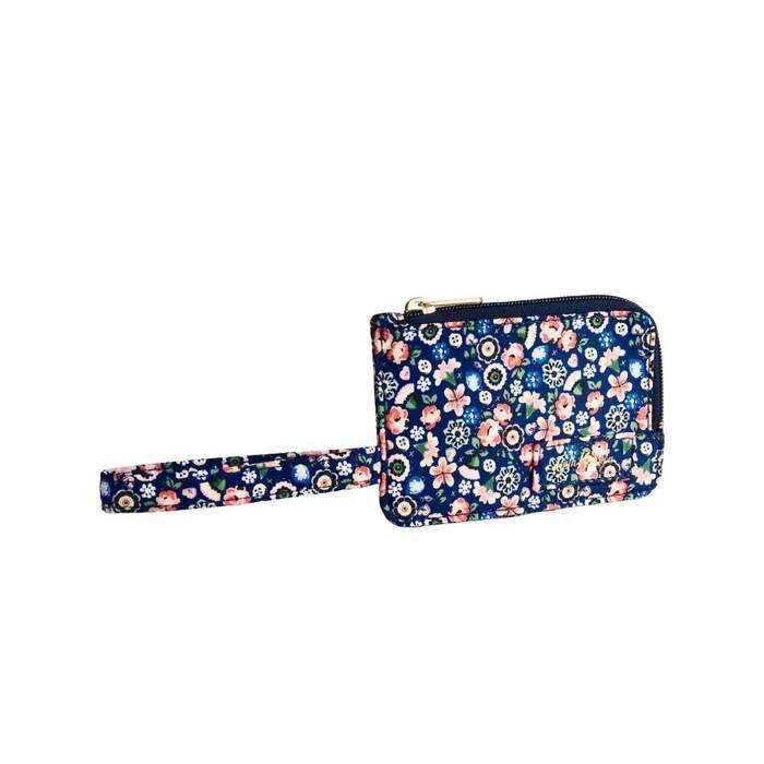 Female Card & Coin Purse Pearly Queen Ditsy Navy
