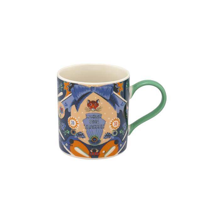 Pinball Rosie Fine China Mug Blue