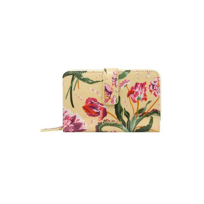 Folded Zip Wallet Floral Fancy Green