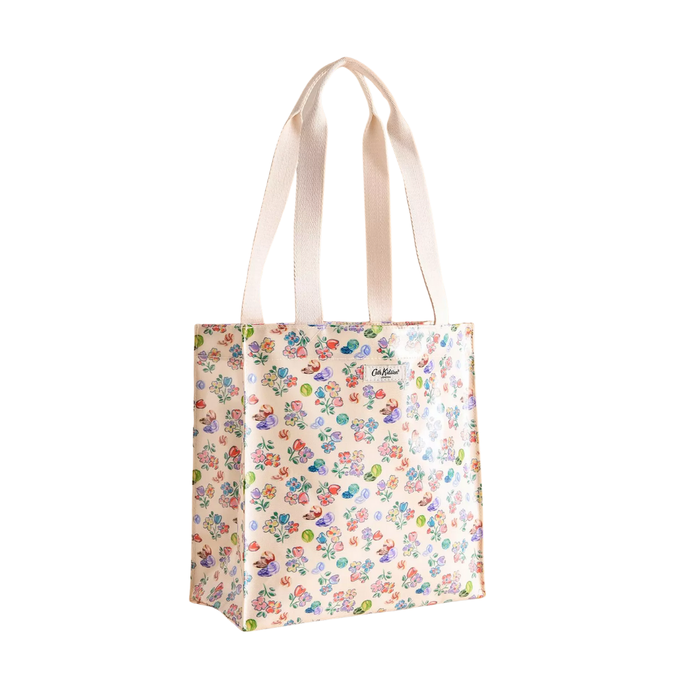 Female Medium Bookbag Marble Ditsy Ecru