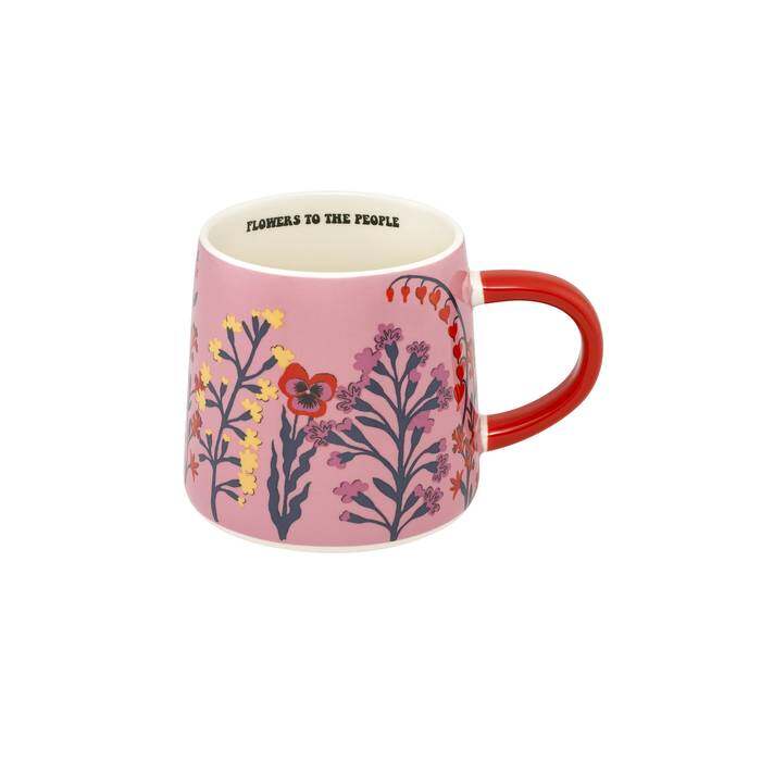 Billie Mug Paper Pansies Coral