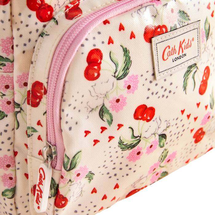 Kids Girl Medium Backpack Cherry Bunches Ecru 1