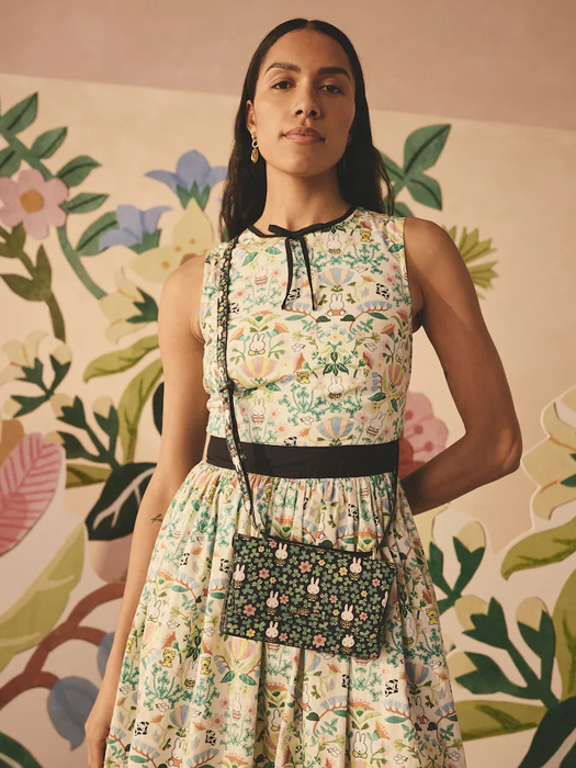 Female 2 in 1 Belt Bag Miffy Ditsy Black