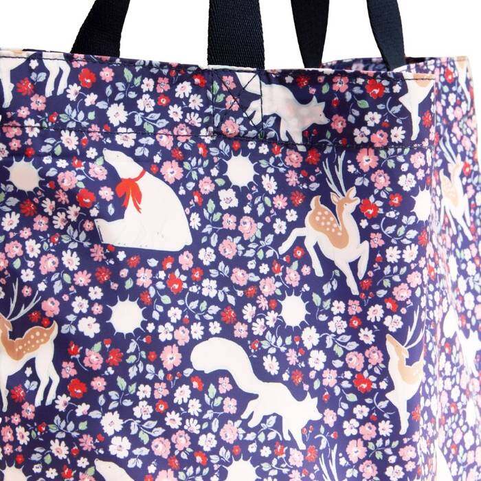 Female Foldaway Tote Polar Ditsy Navy 1