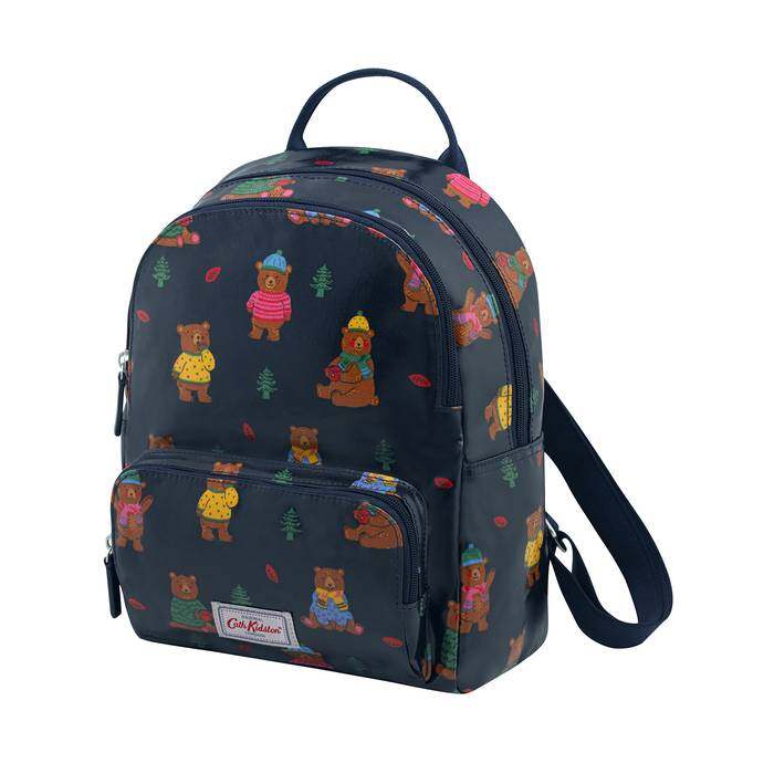 Small Backpack Woodland Bear Navy 1