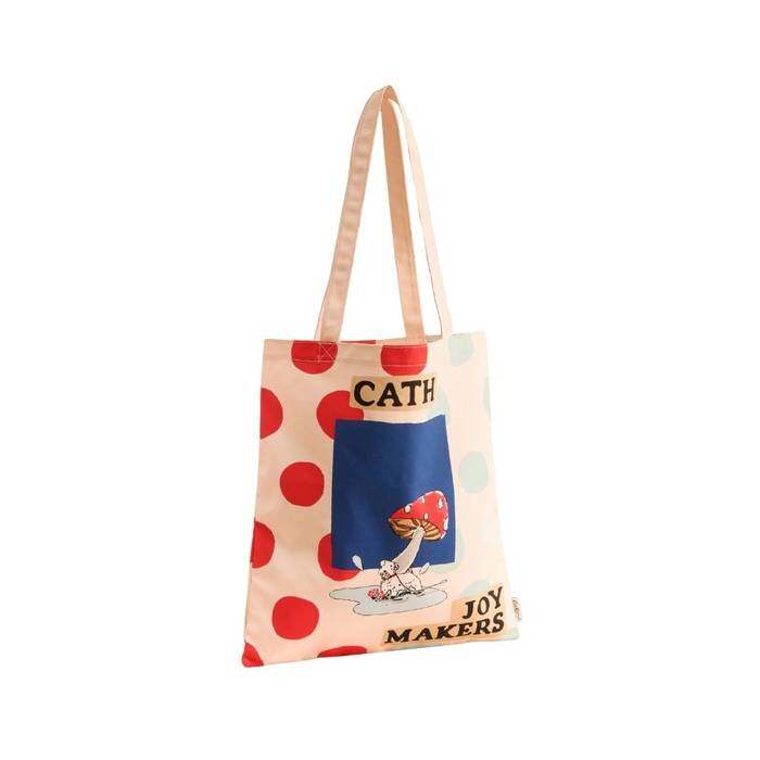 Female Tote Retro Posters Mushroom Cream