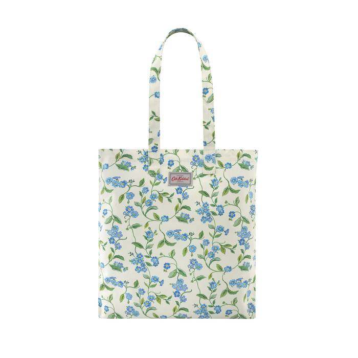 Cotton Bookbag Forget me not Cream