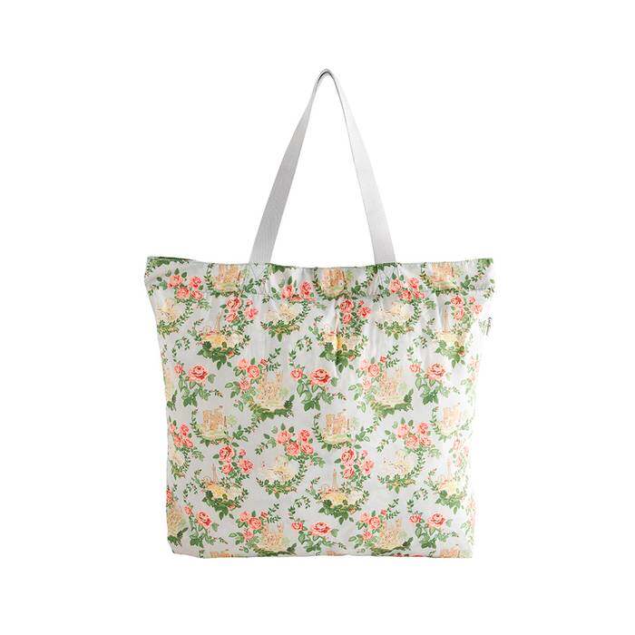 Female Large Foldaway Tote English Rose Blue 1