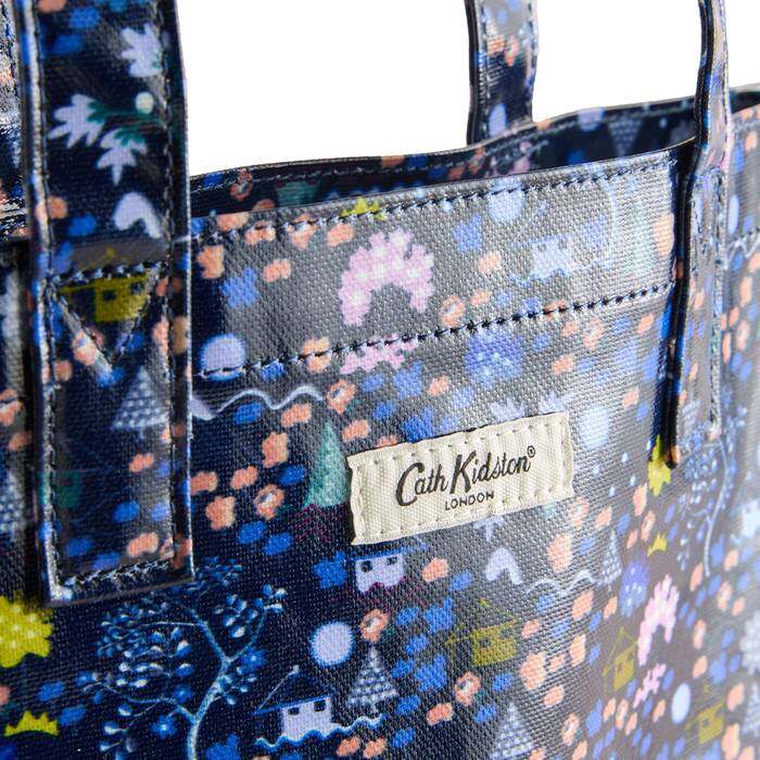 Female Large Bookbag Tiny Town Navy 1