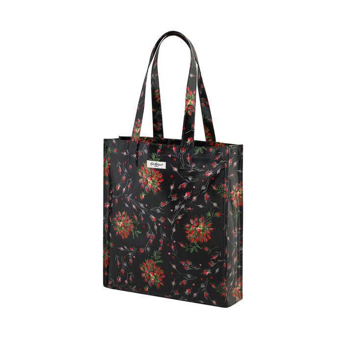 Shiny Bookbag with Gusset Forever Black 1