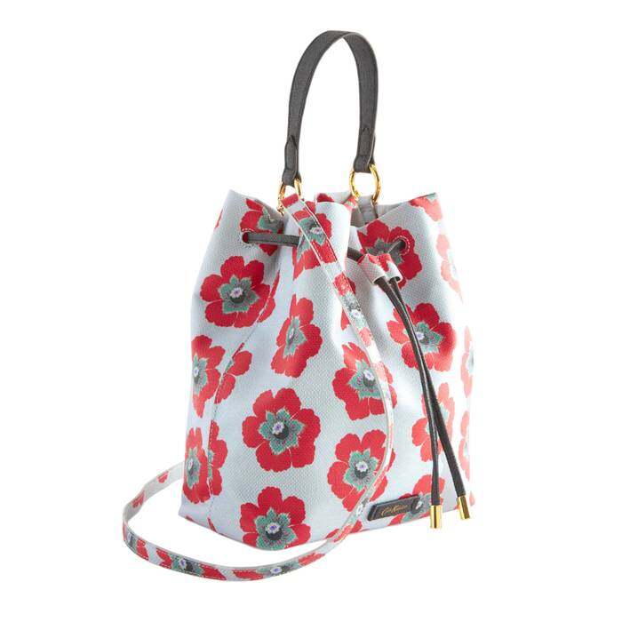 Female Bucket Bag Retro Flower Blue