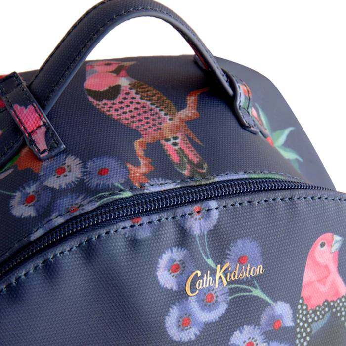Female Curve Backpack Birds Navy 1
