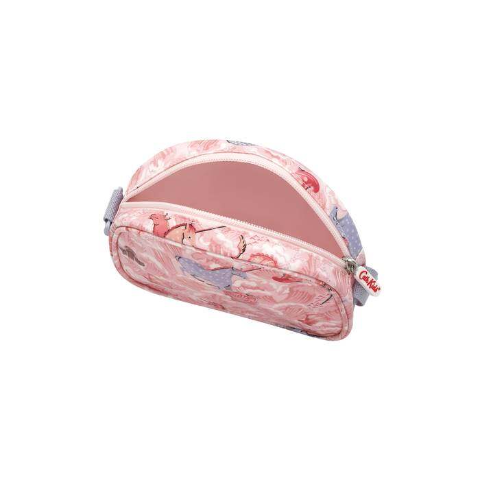 Half Moon Cross Body Bag Unicorn Waves Pink 1