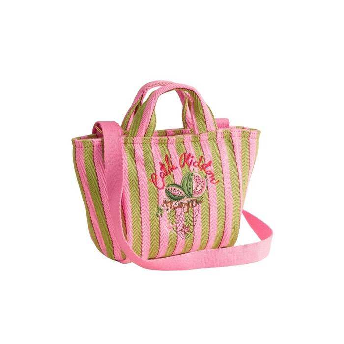 Female Mini Tote Crossbody Watermelon Stripe Green