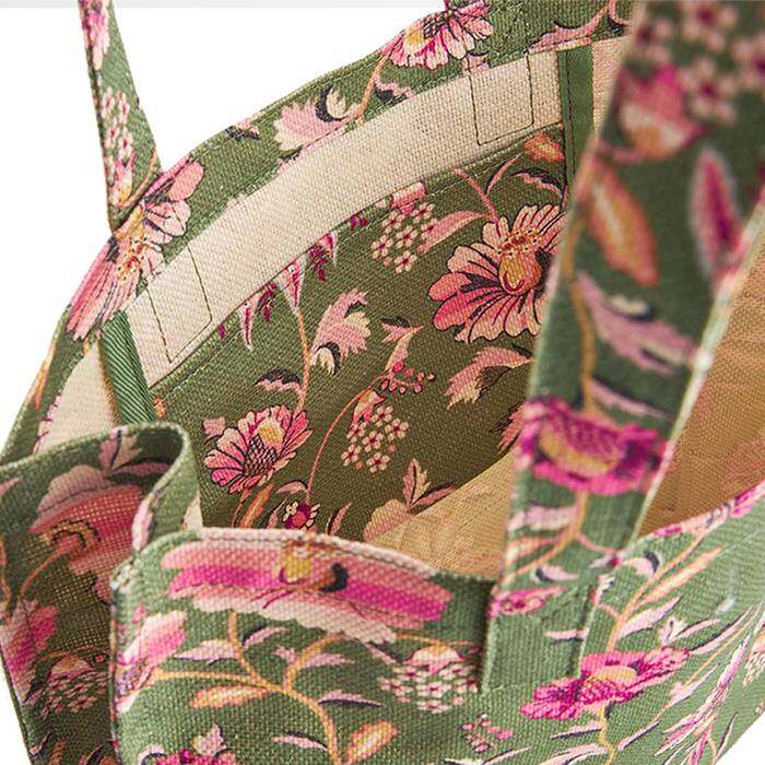 Large Bookbag Friendship Garden Green 1