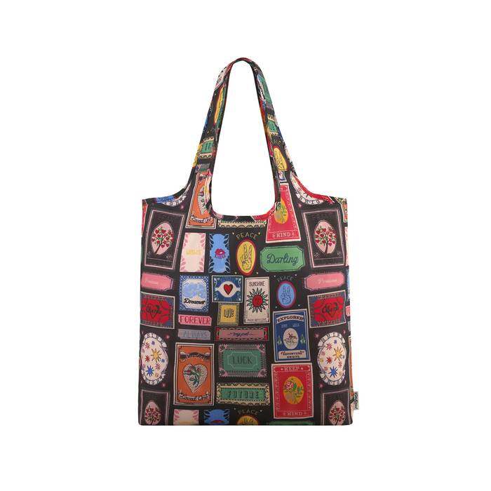 Foldaway Shopper Keep Kind Black