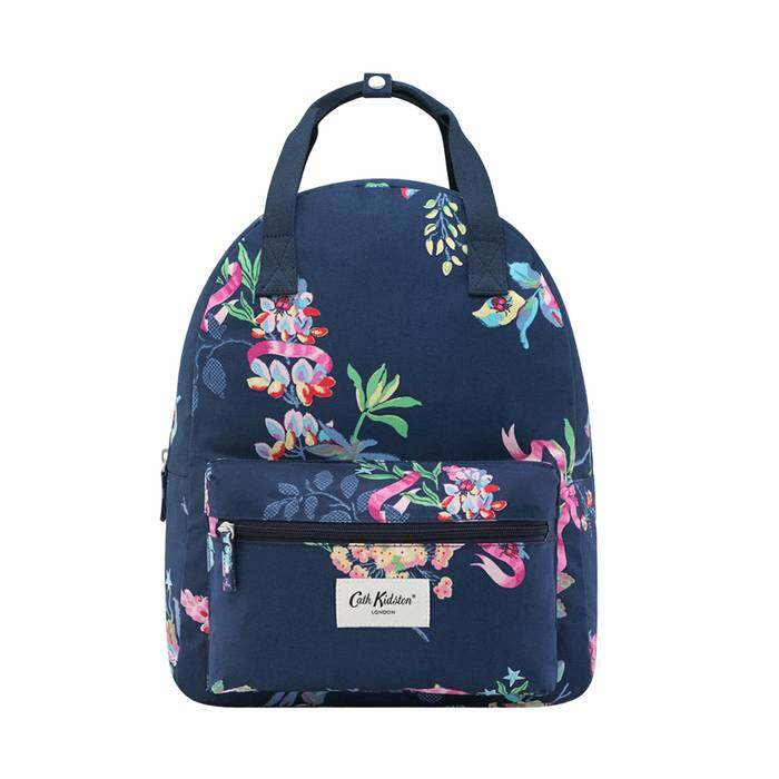 MFS Backpack w' hanging loop New Birds and Roses Navy