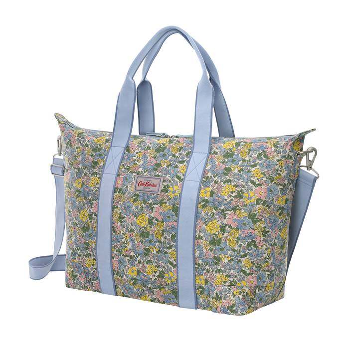 Foldaway Overnight Bag Vale Floral Warm Cream 1