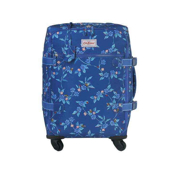 Four Wheel Cabin Bag Greenwich Flowers Midnight Blue