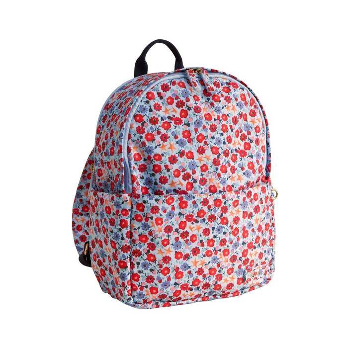 Female Compact Backpack Folding Star Ditsy Blue