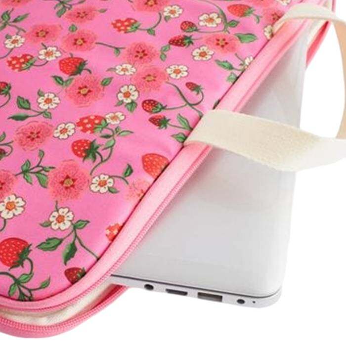 15" Laptop Case Sleeve Strawberry Small Pink 1