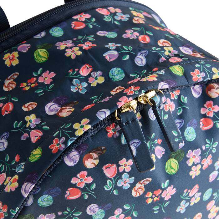 Female Compact Backpack Marble Ditsy Navy 1