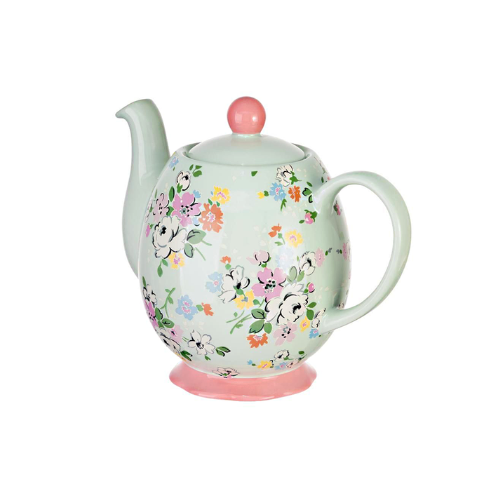 Sage Feels Like Home 900Ml Teapot Mews Ditsy 1