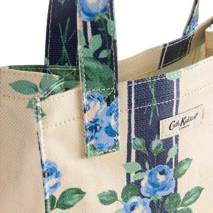 Small Bookbag Garden Stripe Blue 1