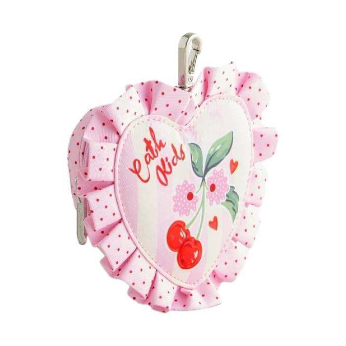 Kids Girl Purse Cherry Stripe Pink