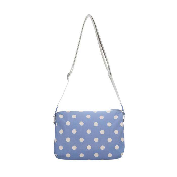 Double Zip Bag Button Spot Periwinkle 1