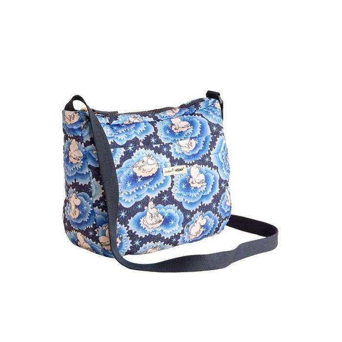 Female Foldaway Crossbody Moomin Clouds Blue