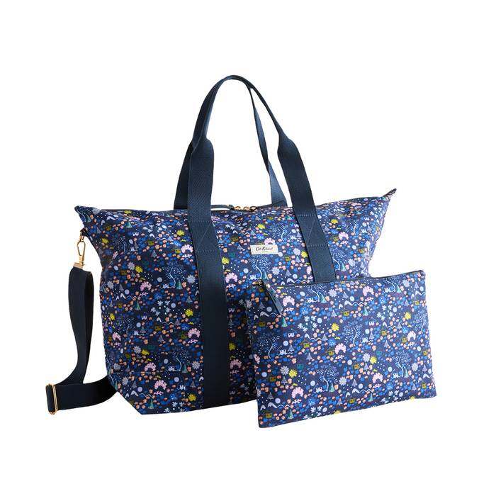 Female Overnight Bag Tiny Town Navy