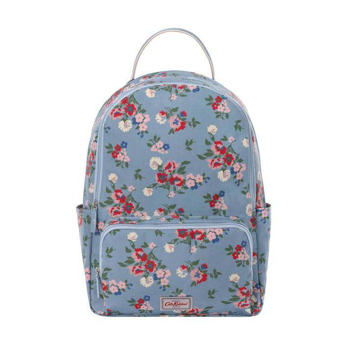 Pocket Backpack Summer Floral Light Blue