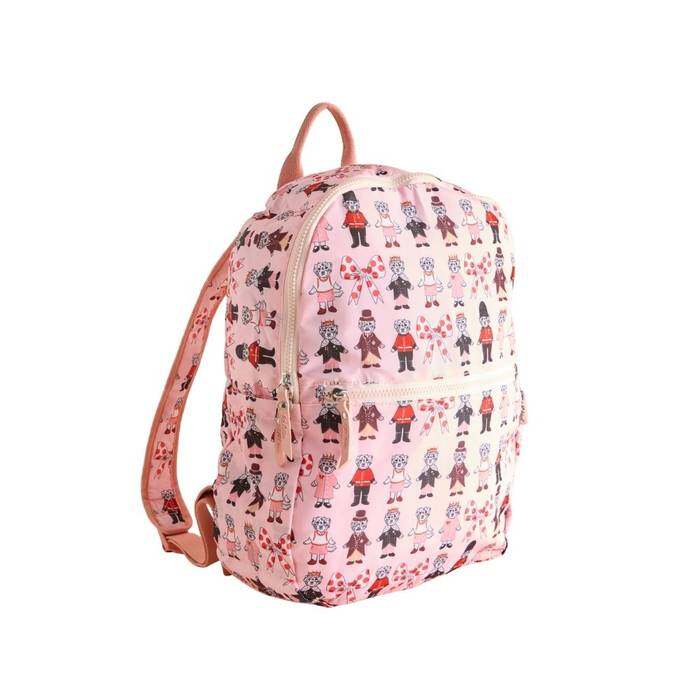 Female Foldaway Backpack London Dogs Pink
