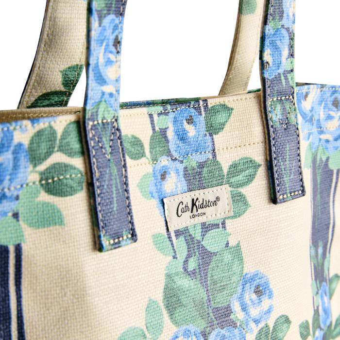 Large Bookbag Garden Stripe Blue 1
