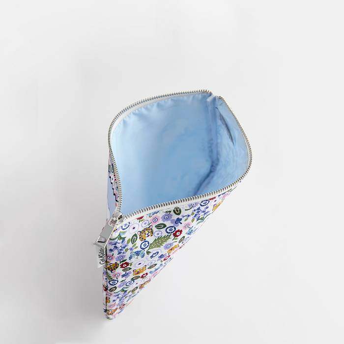 Female Round Pouch Silver Linings Blue 1