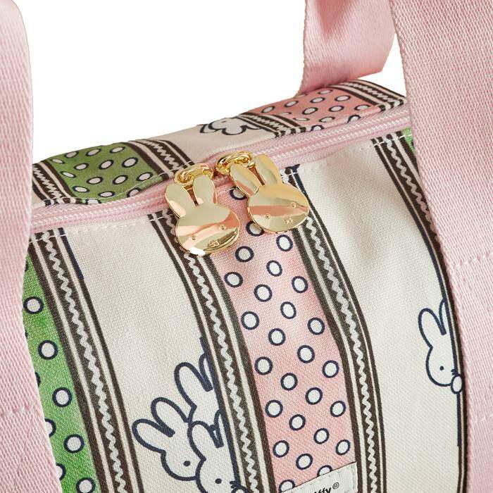 Female Overnight Bag Miffy Drawn Stripe Green 1