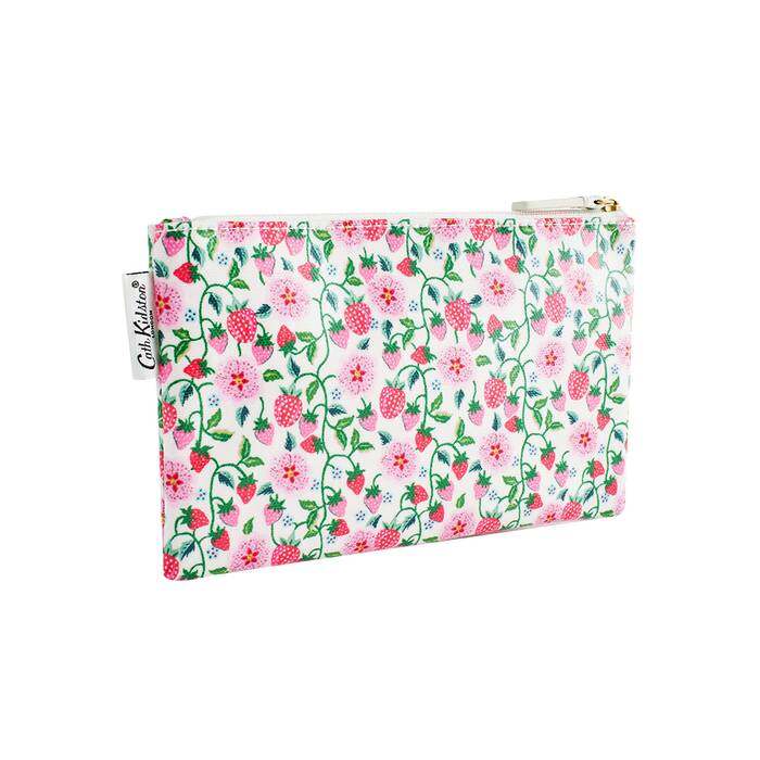 Zipped Purse Strawberry Ditsy Ecru