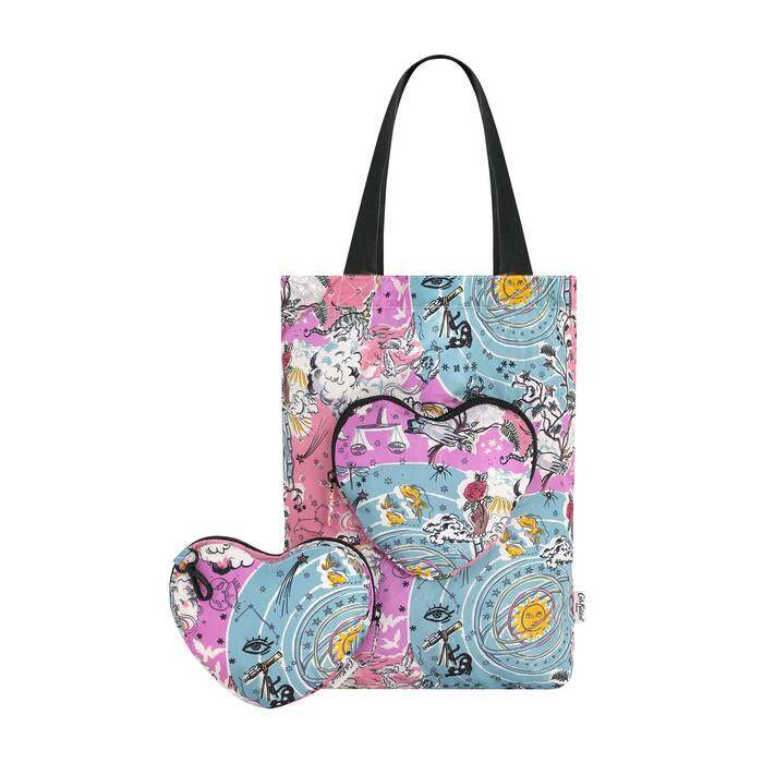 Foldaway Heart Tote Celestial Pink/Mint