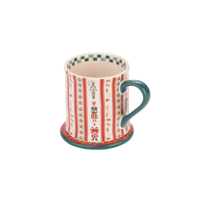 Multi-Color Mollie Mug & Coaster Nutcracker Stripe 1