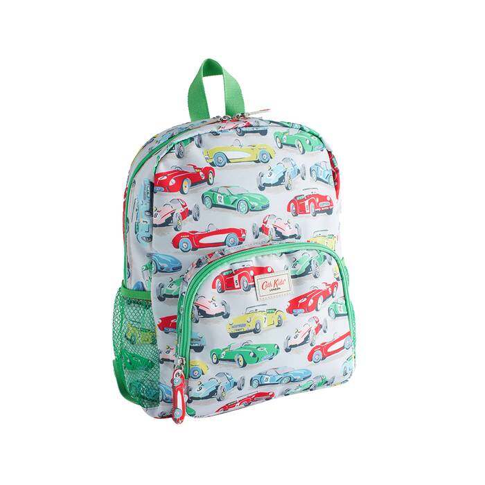 Kids Large Classic Backpack Retro Cars Green