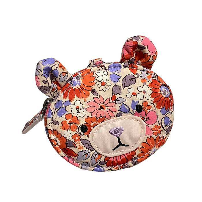 Kids Girl Bear Purse Archive Ditsy Pink/Blue