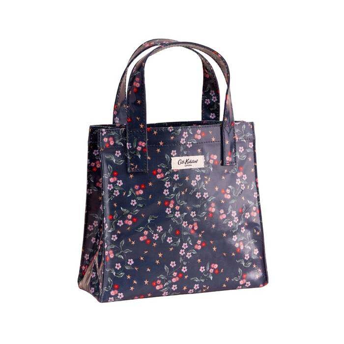 Female Small Bookbag Trailing Star Sprigs Navy